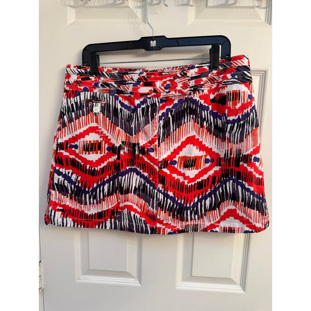 Women’s Attyre New York Cotton Skort Abstract Size 16 Cotton